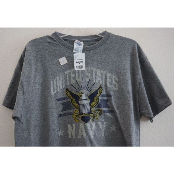 Delta Pro Weight 707764 Unisex Sz M Graphite Gray US Navy Vintage Style T-Shirt - Picture 5 of 5